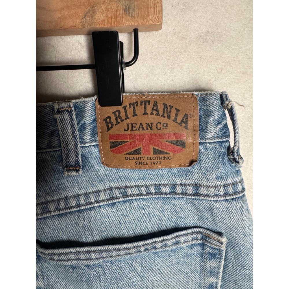 VTG Brittania Jean Co Mens Light Wash Straight Leg Denim Jeans 36x34 1B101MS - Picture 14 of 16